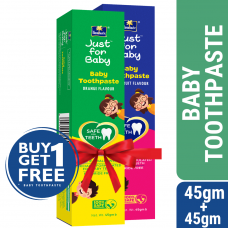 Parachute Just for Baby-Baby Toothpaste 45g Buy 1 Get 1 (Mix Fruit + Orange)
